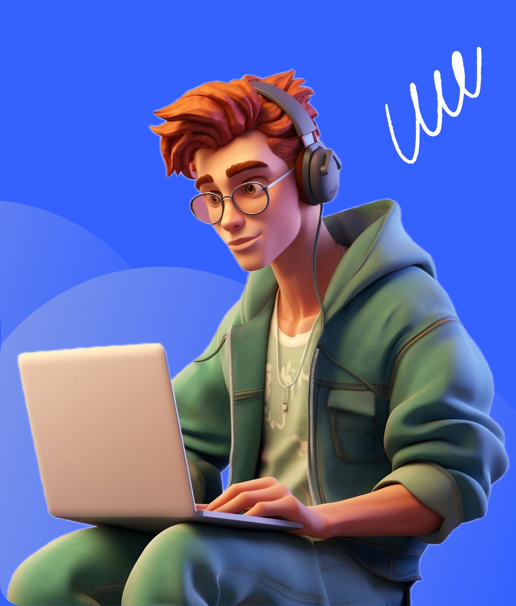 Хлопець з комп'ютером